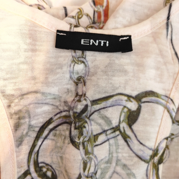 ENTI RACER BACK CHAIN PRINT TANK TOP, M - Picture 6 of 7